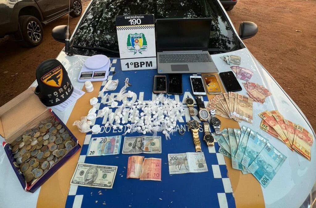 Homem é preso por tráfico de drogas pela Força Tática do 1° BPM, na região norte de Palmas