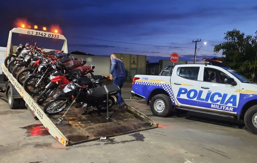 Em Araguaína, após denúncia de moradores, motos são apreendidas em evento do grau