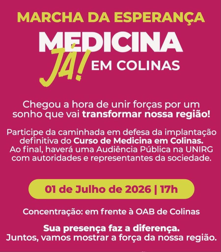 Marcha da Esperança mobiliza Centro-Norte do Tocantins em defesa do curso de Medicina em Colinas
