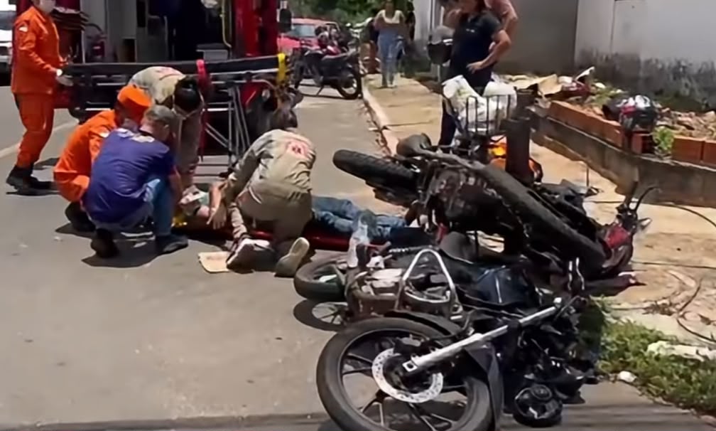 Jovem de 18 anos é preso após empinar moto, desrespeitar pare e provocar acidente grave em Araguaína